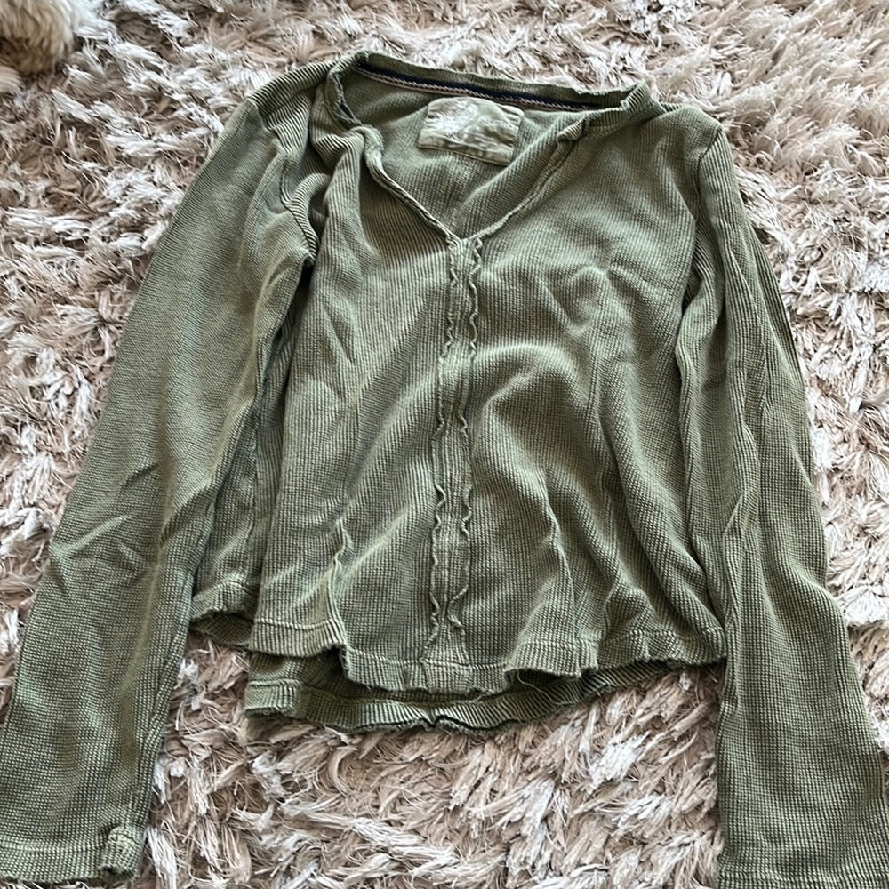 free people waffle shirt